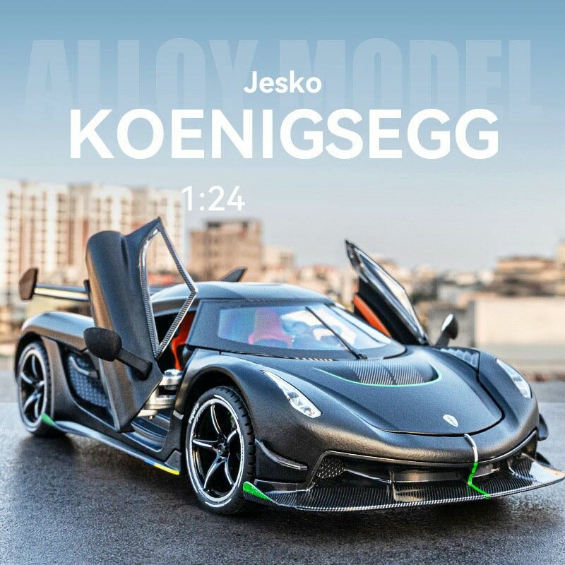 Машинка Koenigsegg Jesko. Металлическая модель Кёнигсегг суперкар черный