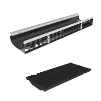 Лоток пластиковый усиленный DN200 H118 мм с щелевой чугунной решеткой класс   ...