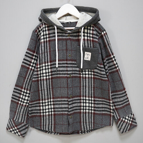 фото Рубашка blueland, размер 146, серый