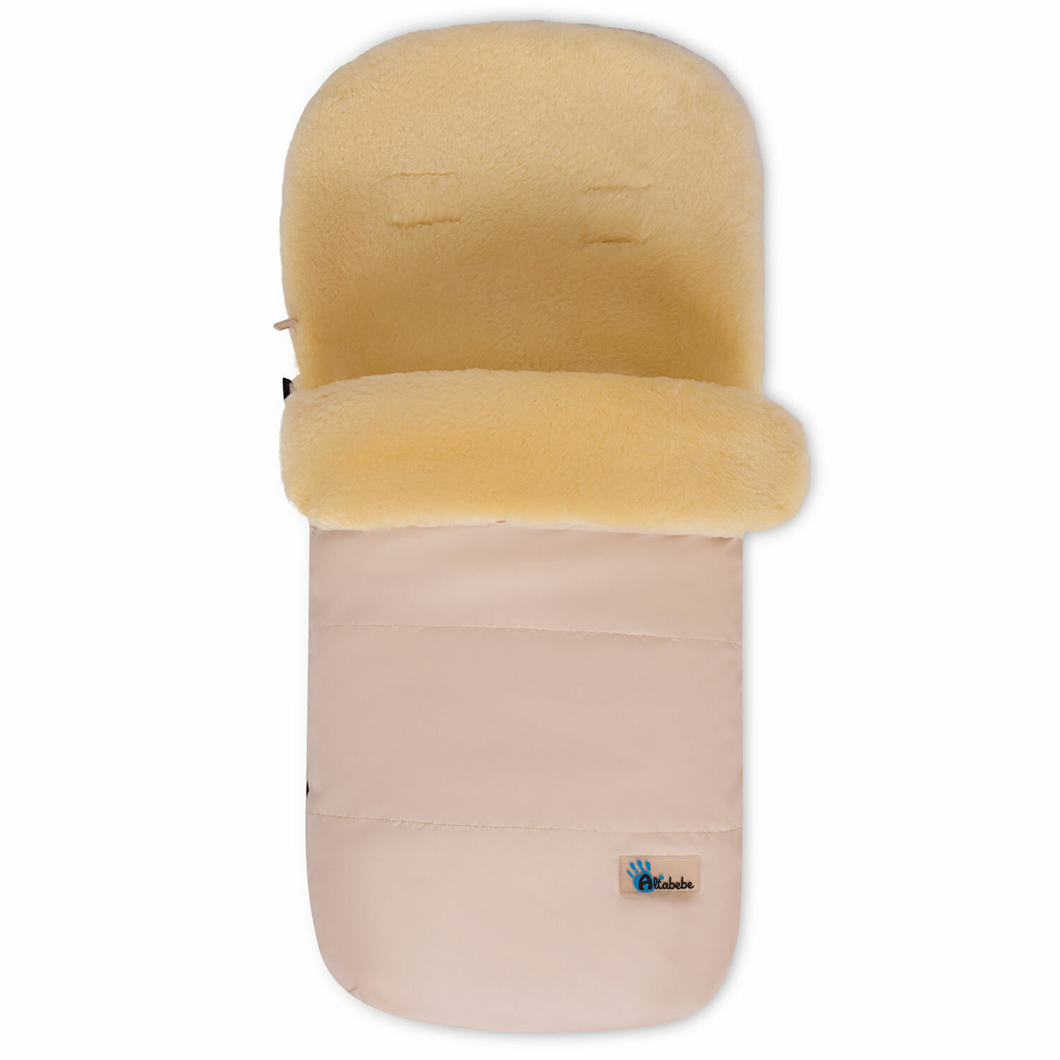Конверт зимний Nuovita Altabebe Lambskin-Footmuff, бежевый - фото №14