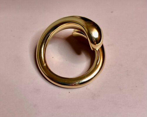 Кольцо две капли, размер 18, золотой