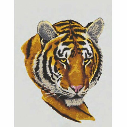Канва/ткань с рисунком Grafitec серия 10.000 50 см х 40 см 10.484 Портрет тигра