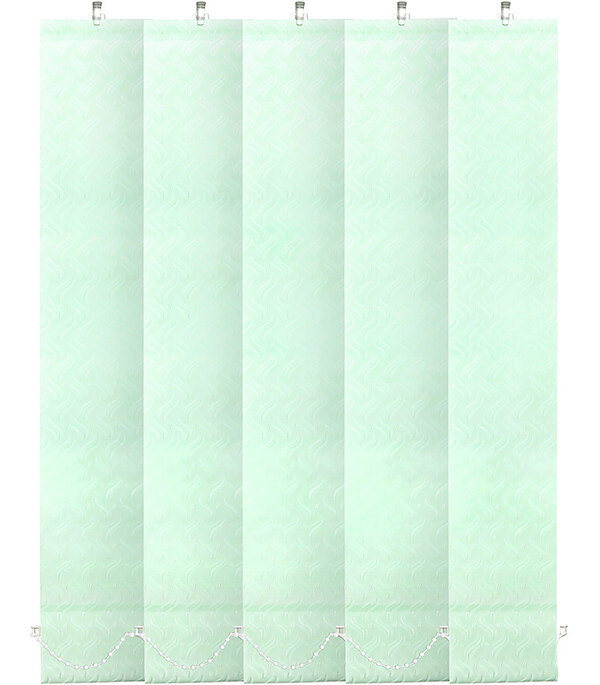 Ламели для вертикальных жалюзи 180 см Аврора салатовые (5 шт.)