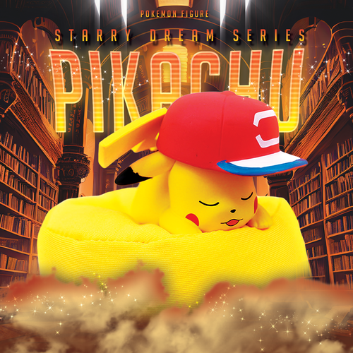 Фигурка аниме Sleeping Pikachu Pokemon 8 см