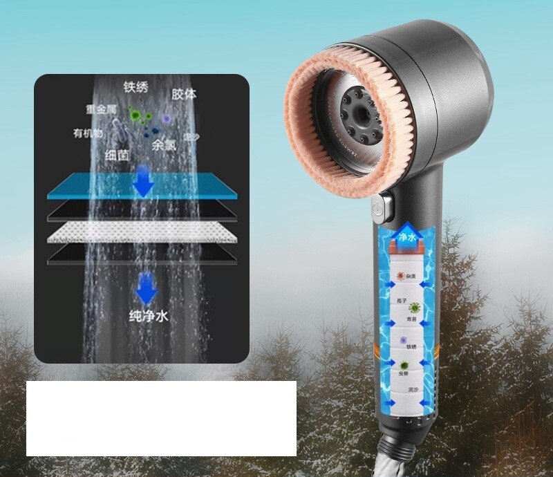 Немецкая насадка для душа Daispray с мощным сверхзаряженным распылителем, насадка для душа с фильтром для ванной комнаты, в комплекте со шлангом и крепежом — фото 1