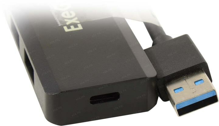 Концентратор Exegate 4-в-1 (кабель-адаптер USB3.0 --> 4xUSB3.0, Plug&Play, черный) - фото №12