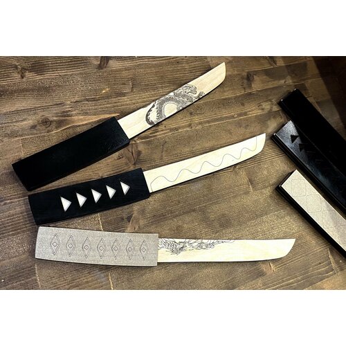 фото Набор ножей танто из игры / деревянный нож / цветной нож / подарок геймеру / подарок мальчику / нож боуи / нож танто/ cs: go / кс го / долли