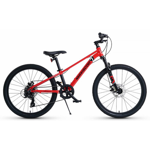 фото Подростковый велосипед maxiscoo 7bike disc 24' (2024) 24 красный (130-150 см)