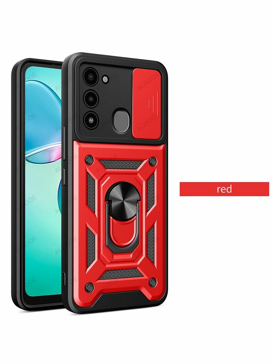 фото Чехол на Tecno Spark 8C/GO 2022 с защитой камеры и кольцом