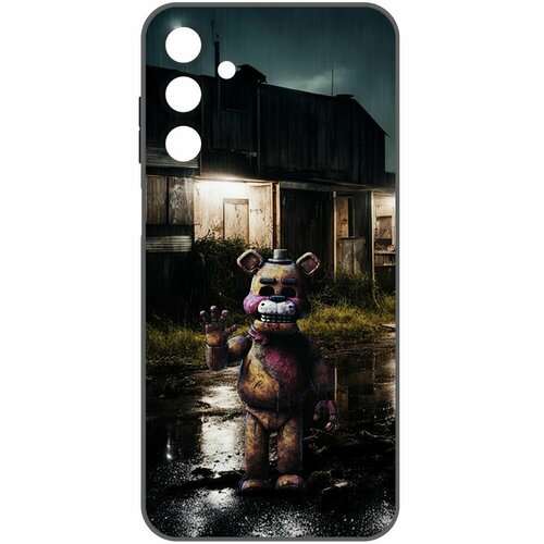 Чехол-накладка Krutoff Soft Case фнаф (FNAF) - Фредди под дождем для Samsung Galaxy A25 5G (A256) черный чехол накладка krutoff soft case фнаф fnaf фредди под дождем для samsung galaxy a25 5g a256 черный