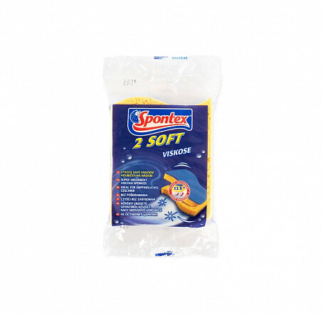 Губка вискозная Spontex SOFT 2 шт (Сделано во Франции)