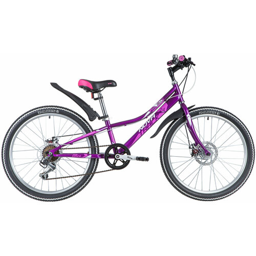 фото Велосипед novatrack alice disc 24, рама 10", фиолетовый