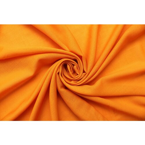 фото Ткань шерсть креп вуаль etro жёлто-оранжевая, ш134см, 0,5 м