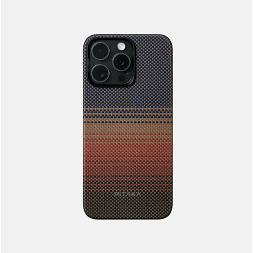 Чехол PITAKA Fusion Weaving MagEZ Case 5 для iPhone 15 Pro MAX 6.7, принт закат (Sunset)