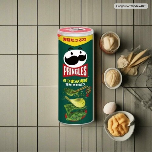 Чипсы Принглс Pringles с водорослями нори и морской солью, 97 гр ...