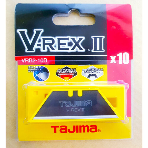 Лезвия трапециевидные TAJIMA V-REX II (10 шт) VRB2-10B запасные лезвия eurokitchen трапециевидные 5 шт