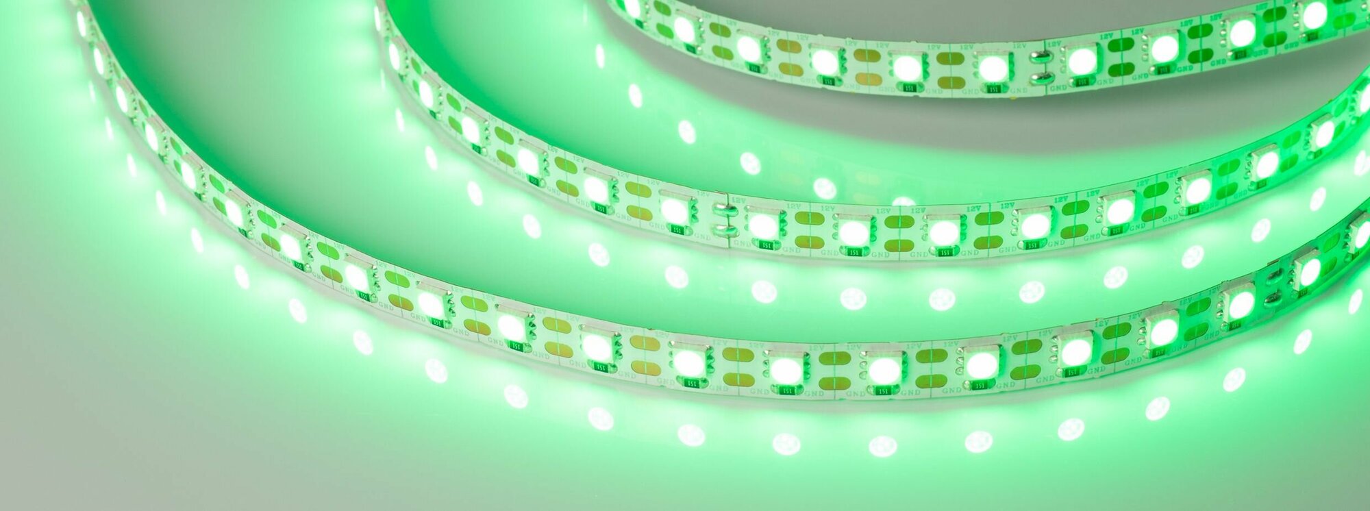 RT 2-5000 011710 Светодиодная лента 12В Green 2x (5060, IP33, 360 LED, 5 м) Arlight - фото №2