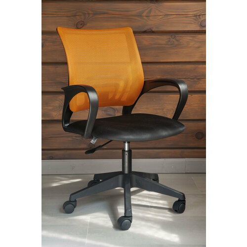 Кресло компьютерное офисное стул на колесиках Hesby Chair 2 черное оранжевое 7195₽