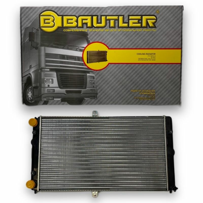 Радиатор охлаждения алюминиевый Bautler для ВАЗ 2110-2112 (инж.) (BTL-0012/2112-1301012)