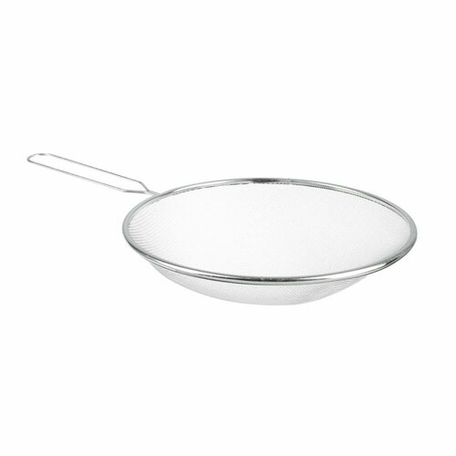 Сито с ободом и ручкой серый, серебристый, стальной
