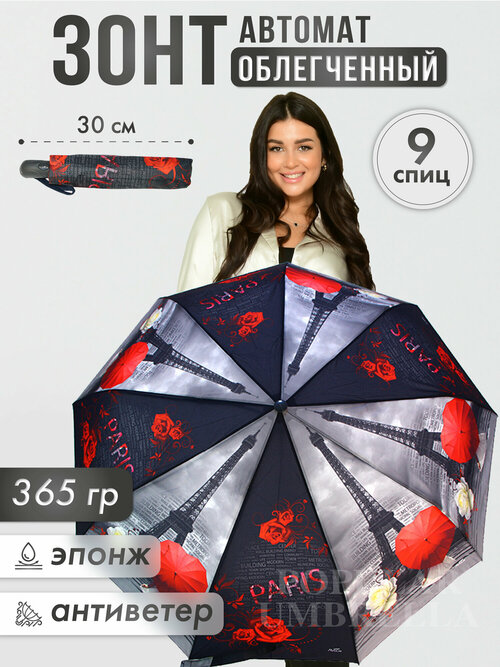 Зонт Rainbrella, серый, черный