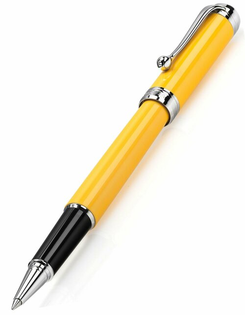 Ручка-роллер AURORA Talentum Finesse Yellow Barrel and Cap Chrome Plated (AU D73-Y)