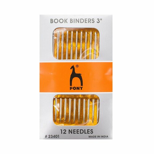 Иглы ручные для переплетных работ Book Binders 3, 12 шт, PONY