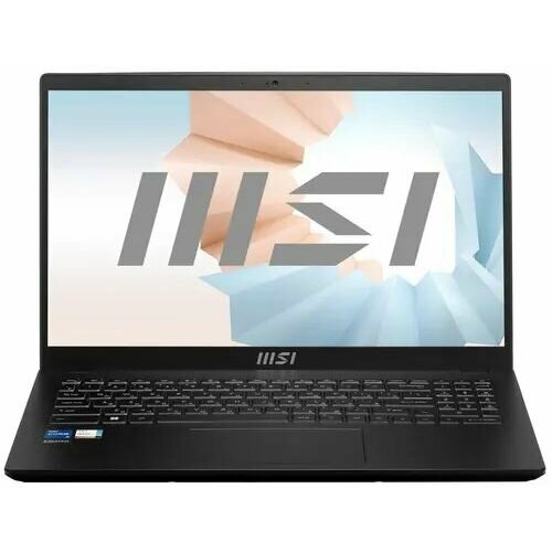 15.6 Ноутбук MSI Modern 15 B12M-213XRU черный 15 6 ноутбук msi pulse gl6611uck 424xru 1920x1080 intel core i5 11400h 2 7 ггц ram 8 гб ddr4 ssd 512 гб nvidia geforce rtx 3050 без ос 9s7 158224 424 серый