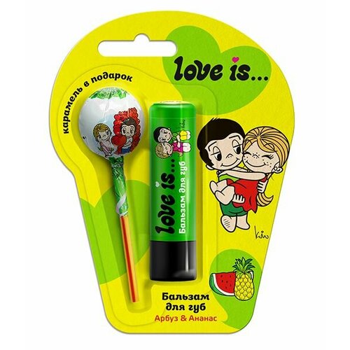 Love is Бальзам для губ Арбуз-ананас 42 г Карамель 393₽