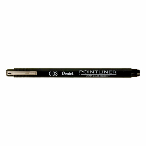 Линер 12 шт. Pentel Pointliner 0.03 мм S20P-03A черные чернила