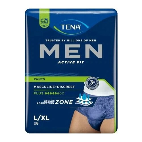 Подгузники-трусы мужские Tena MEN Active Fit Pants Plus L, 8 шт