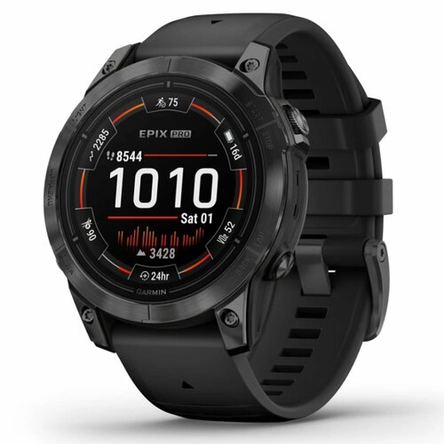 Умные часы Garmin epix Pro (Gen 2) – Standard Edition - 47 mm Slate Grey with Black Band (010-02803-01)