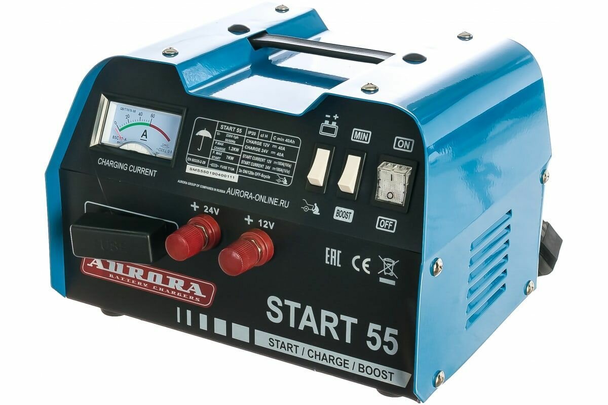 Пуско-зарядное устройство AURORA START 55 Пусковое устройство 180А для АКБ автомобиля