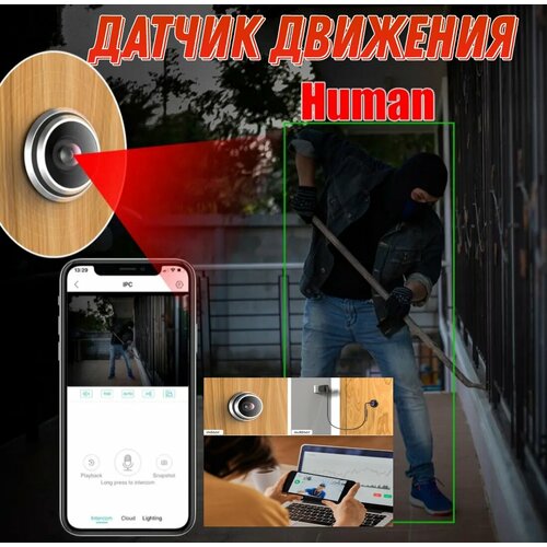 Видеоглазок Wi-Fi с датчиком движения