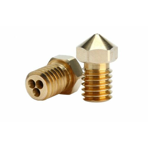 Сопло трёхканальное Trianglelab E3D T-V6 CHT х 1 шт 0.6 мм для 3D принтера Латунь