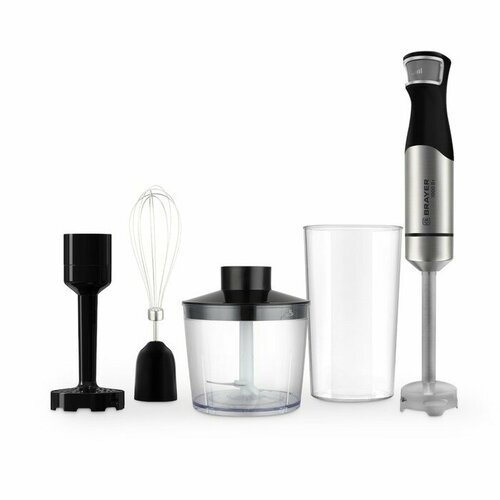 Блендер BRAYER 1254BR погружной 1000 Вт 0705 л 5 скоростей режим турбо серый 832000₽