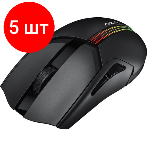 Комплект 5 штук Мышь компьютерная беспроводная AULA F813 24 ГцUSB dpi 800 - 4800 1400600₽