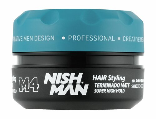 NISHMAN Глина для волос матовая сильной фиксации Matte Finish Super High Hold M4, 100 мл