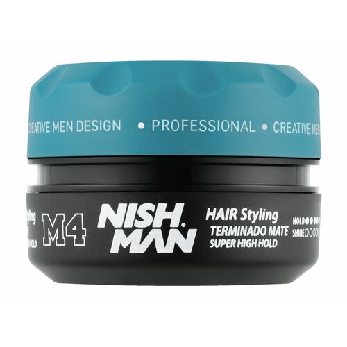 NISHMAN Глина для волос матовая сильной фиксации Matte Finish Super High Hold M4, 100 мл