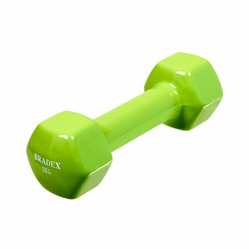 Гантель обрезиненная Bradex SF0535 2 кг салатовый 4550₽