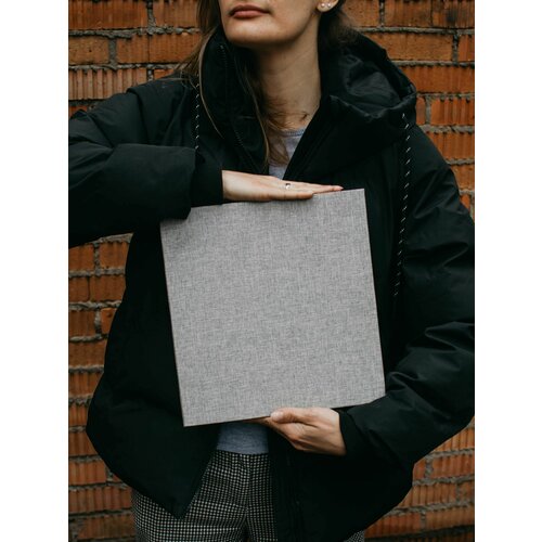 Фотоальбом семейный свадебный серый меланж с магнитными листами 2300₽