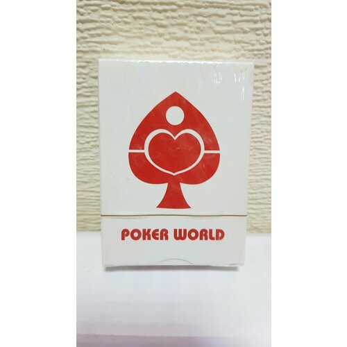 Карты игральные Poker WORLD с пластиковым покрытием, 54шт красные карты игральные poker world с пластиковым покрытием 54шт красные