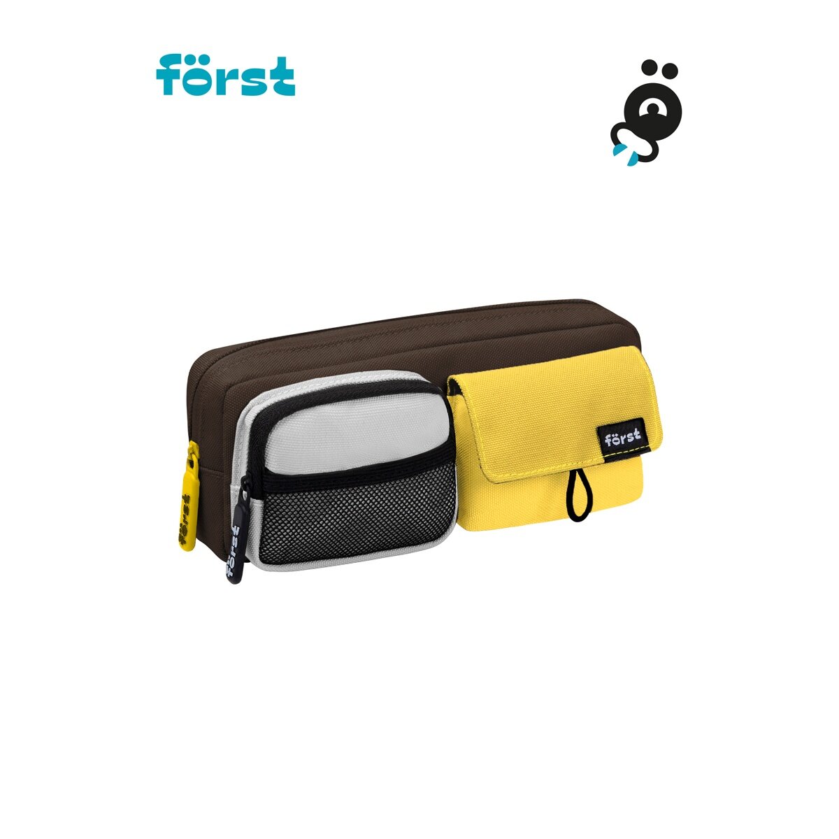 Пенал Forst "Yellow Cab", мягкий, 1 отделение, 2 кармана, 210х80х40 мм, полиэстер (FT-PM-030306)