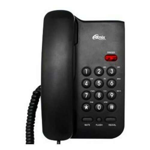 Телефон проводной RITMIX RT-311 BLACK телефон ritmix rt 311 черный
