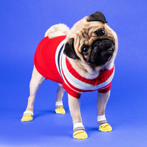 Свитер Полоски 2XL ДС 41 ОШ 41 ОГ 36-60 см красный 1085₽