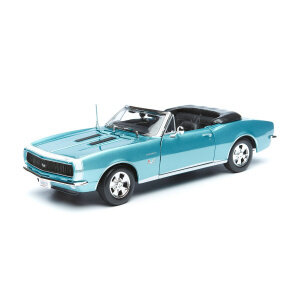 Maisto машинка металлическая Chevrolet Camaro SS 396 Convertible 1967, 1:18 арт. 31684 бирюзовая