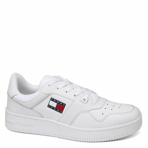 Кеды Tommy Jeans, размер 43, белый кроссовки tommy jeans retro basket white