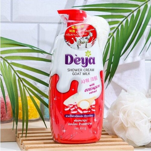 Крем-гель для душа Deya с козьим молоком и коллагеном 765мл Мочалка в подарок 789₽