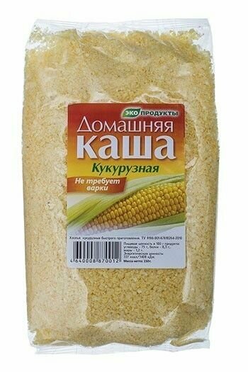 Каша кукурузная Экопродукты Домашняя не требует варки 150 гр.