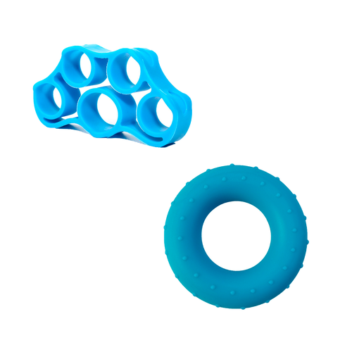 Набор эспандеров резиновых для кисти и пальцев рук голубой 390₽